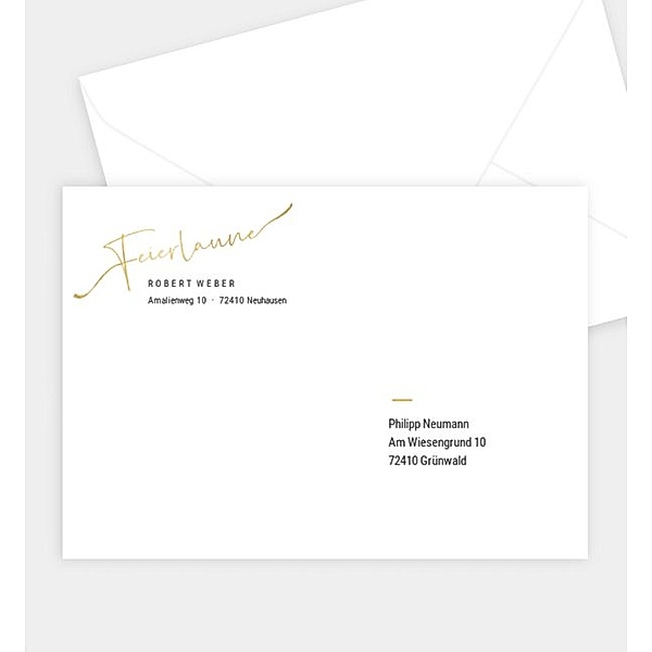Briefumschlag Handlettering, B6 Briefumschlag spitz (176 x 125mm)