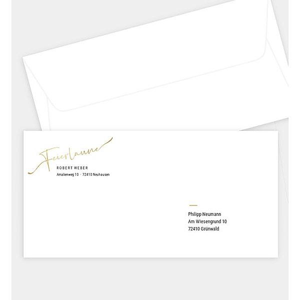Briefumschlag Handlettering, DIN lang Briefumschlag gerade (220 x 110mm)