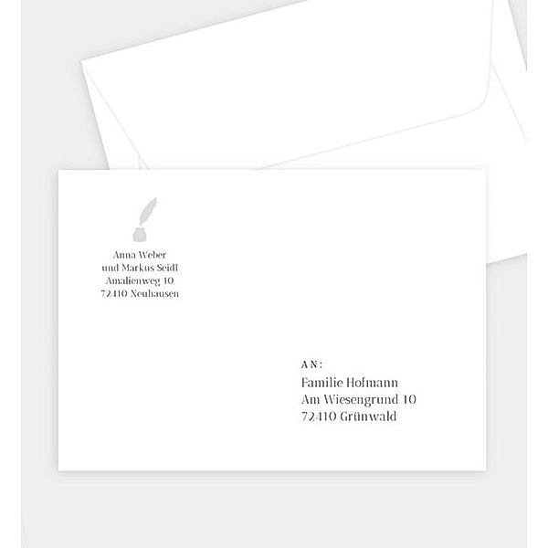 Briefumschlag Happy Day, C6 Briefumschlag gerade (162 x 114mm)