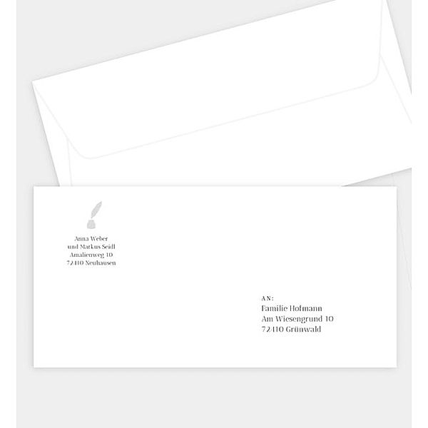 Briefumschlag Happy Day, DIN lang Briefumschlag gerade (220 x 110mm)