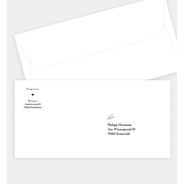 Briefumschlag Happy Time · Vintage, DIN lang Briefumschlag gerade (220 x 110mm)