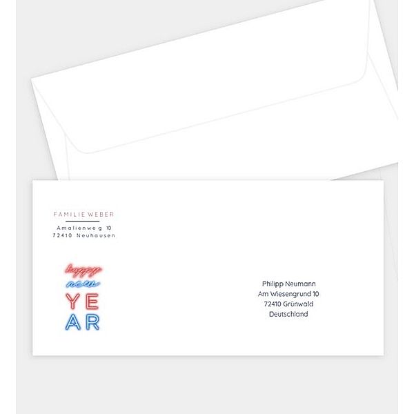 Briefumschlag Hurray, DIN lang Briefumschlag gerade (220 x 110mm)