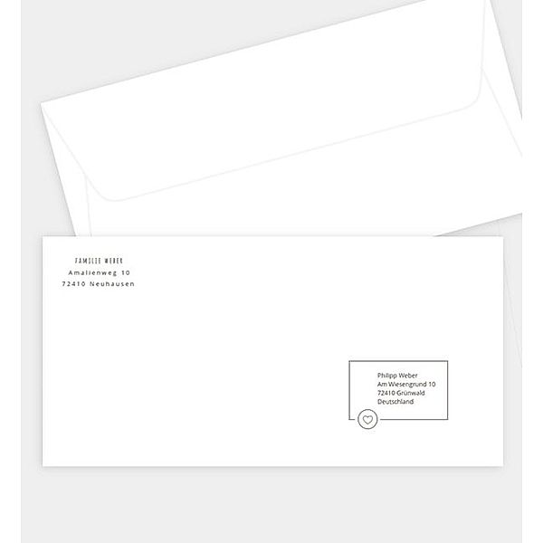 Briefumschlag Intensives Glück, DIN lang Briefumschlag gerade (220 x 110mm)