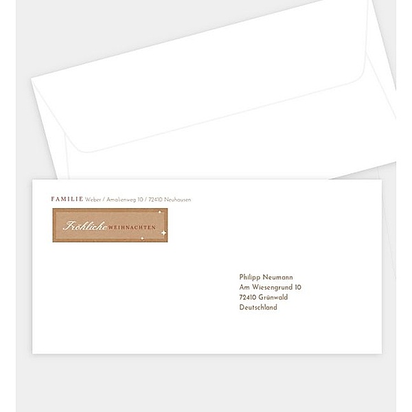Briefumschlag Jahresimpressionen, DIN lang Briefumschlag gerade (220 x 110mm)