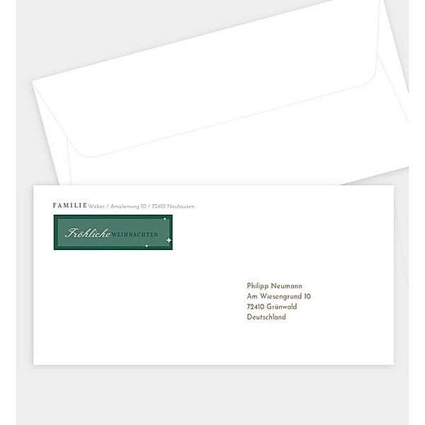 Briefumschlag Jahresimpressionen, DIN lang Briefumschlag gerade (220 x 110mm)