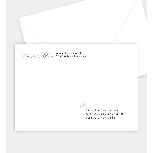 Briefumschlag Jahresrückblick, B6 Briefumschlag spitz (176 x 125mm)