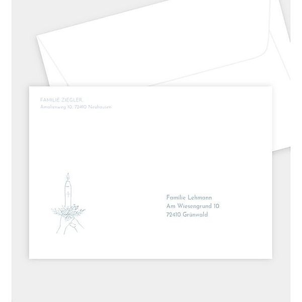 Briefumschlag Kerze, B6 Briefumschlag gerade (176 x 125mm)