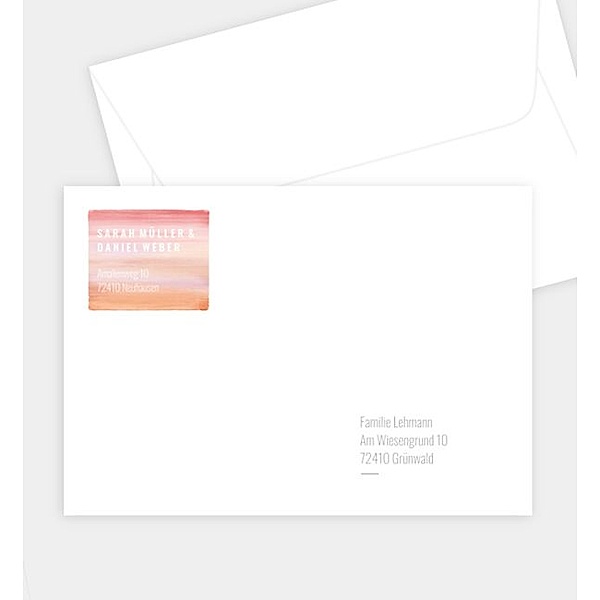 Briefumschlag kleiner abdruck, C6 Briefumschlag gerade (162 x 114mm)