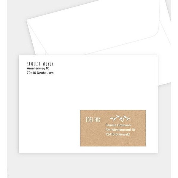 Briefumschlag Kleines Faultier, C6 Briefumschlag gerade (162 x 114mm)