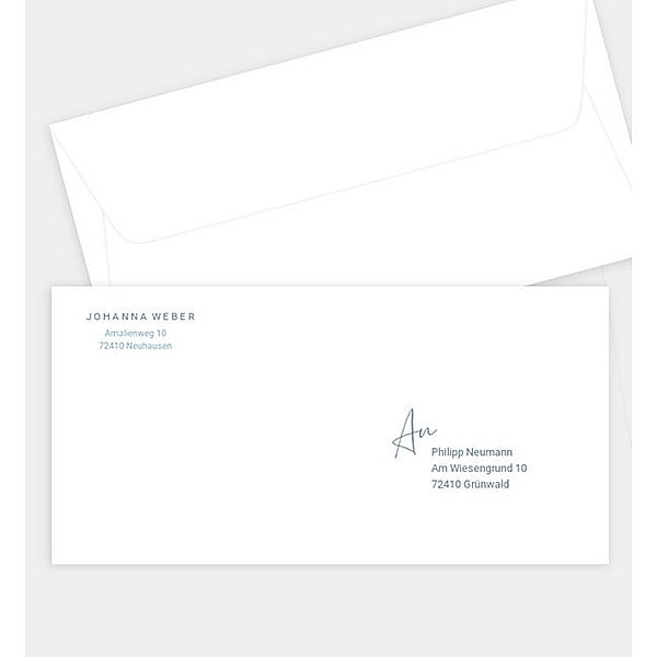 Briefumschlag Kraftvoller Start, DIN lang Briefumschlag gerade (220 x 110mm)
