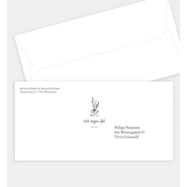 Briefumschlag Kreta, DIN lang Briefumschlag gerade (220 x 110mm)
