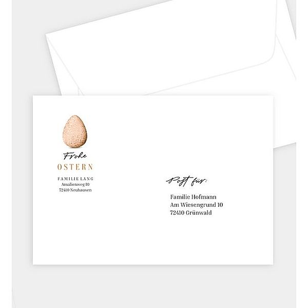 Briefumschlag Küken im Ei, C6 Briefumschlag gerade (162 x 114mm)