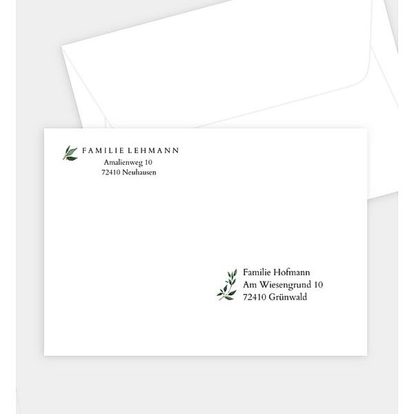 Briefumschlag Leaves of Green, C6 Briefumschlag gerade (162 x 114mm)