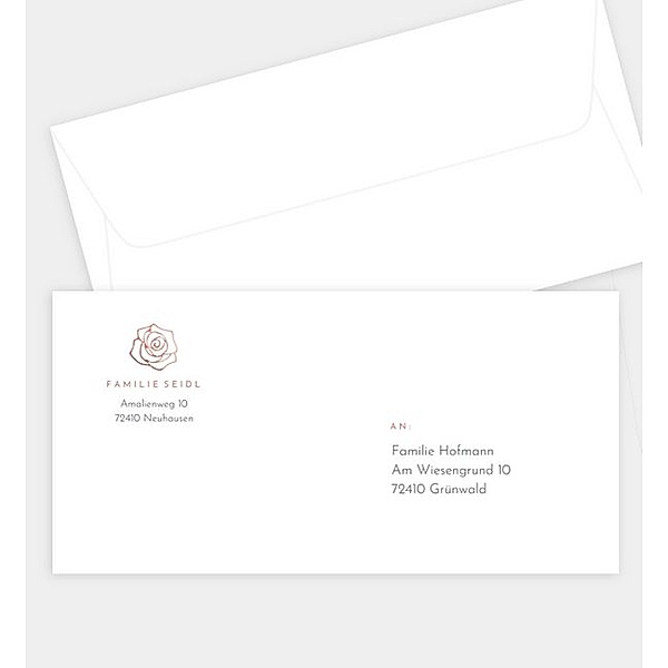 Briefumschlag Lebewohl, DIN lang Briefumschlag gerade (220 x 110mm)