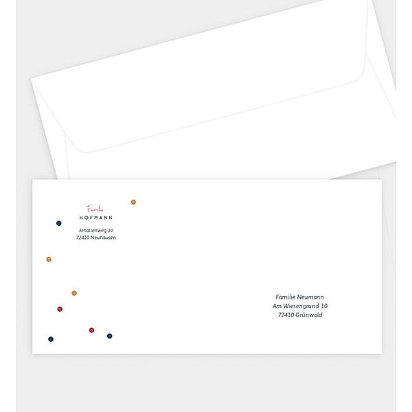 Briefumschlag Little Confetti, DIN lang Briefumschlag gerade (220 x 110mm)