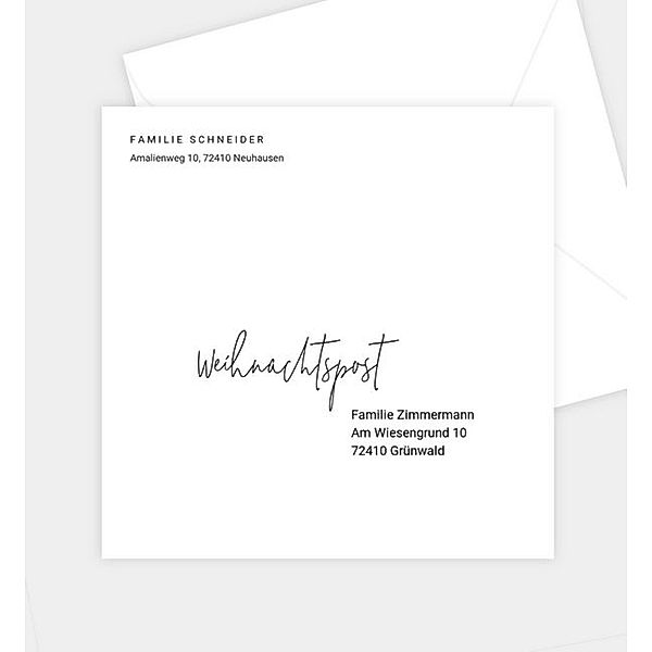 Briefumschlag Lovely Lettering, Briefumschlag spitz (160 x 160mm)