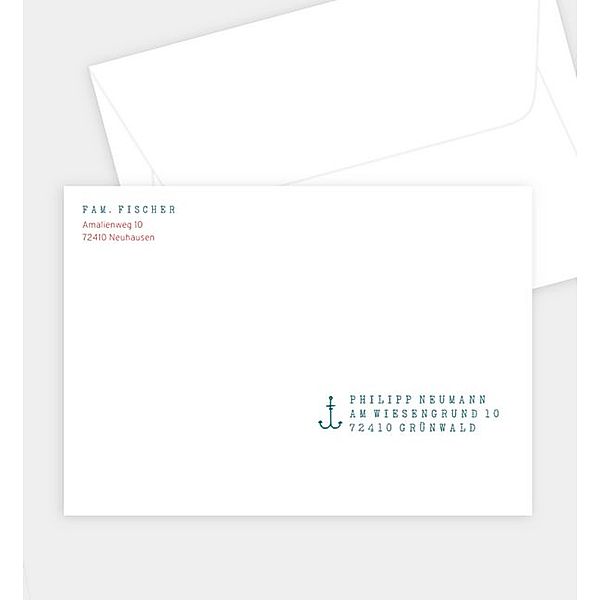 Briefumschlag Matrose, C6 Briefumschlag gerade (162 x 114mm)