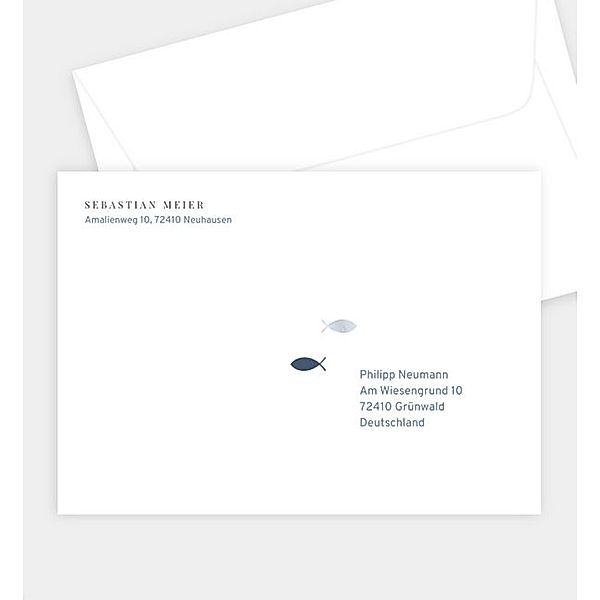Briefumschlag Meereswelten, B6 Briefumschlag gerade (176 x 125mm)