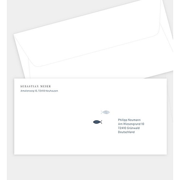 Briefumschlag Meereswelten · Crafty, DIN lang Briefumschlag gerade (220 x 110mm)