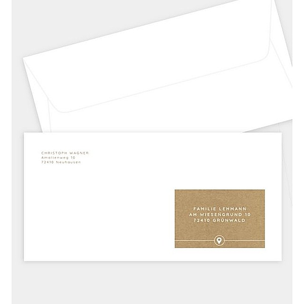 Briefumschlag Mein schönstes Jahr, DIN lang Briefumschlag gerade (220 x 110mm)
