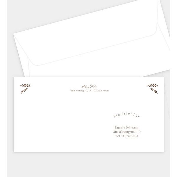 Briefumschlag Mein Wunsch · Crafty, DIN lang Briefumschlag gerade (220 x 110mm)