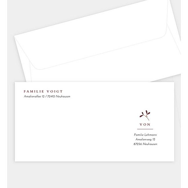 Briefumschlag Mistellove · Crafty, DIN lang Briefumschlag gerade (220 x 110mm)