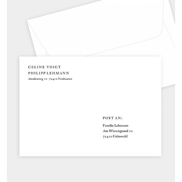 Briefumschlag Modern Frame · Crafty, C6 Briefumschlag gerade (162 x 114mm)