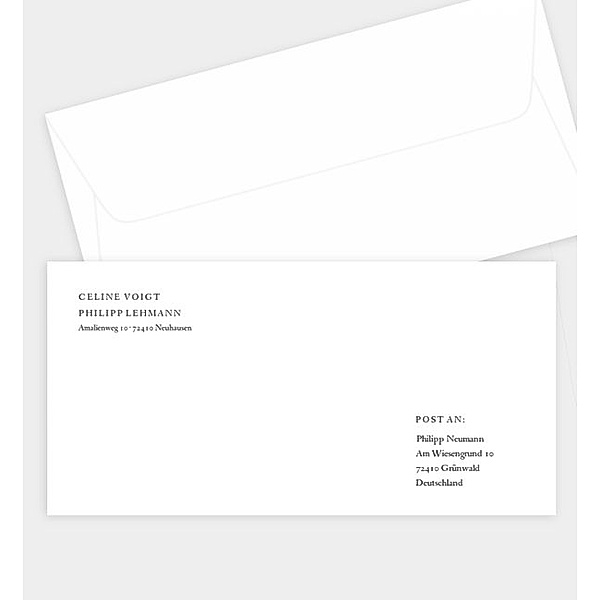 Briefumschlag Modern Frame, DIN lang Briefumschlag gerade (220 x 110mm)