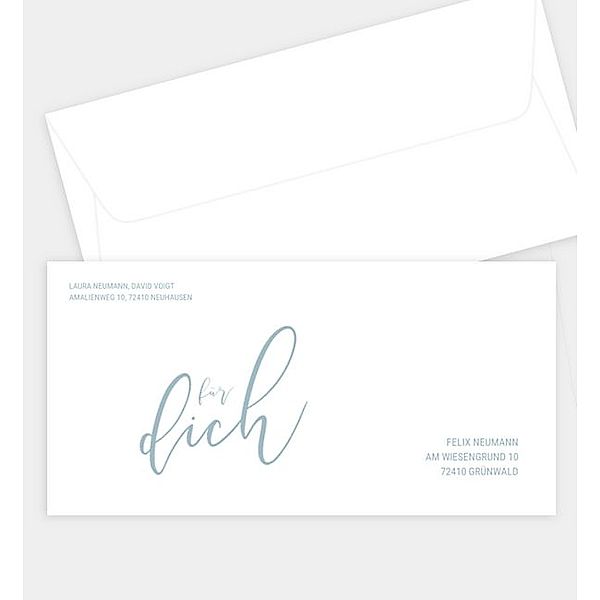 Briefumschlag Modern Romance, DIN lang Briefumschlag gerade (220 x 110mm)