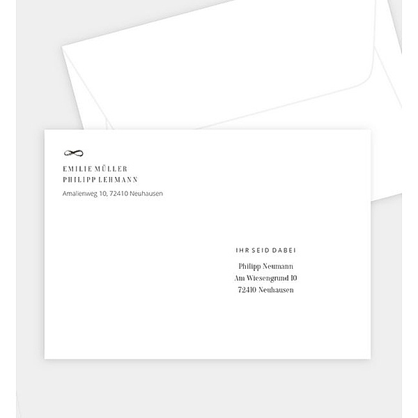Briefumschlag Modern Style, C6 Briefumschlag gerade (162 x 114mm)