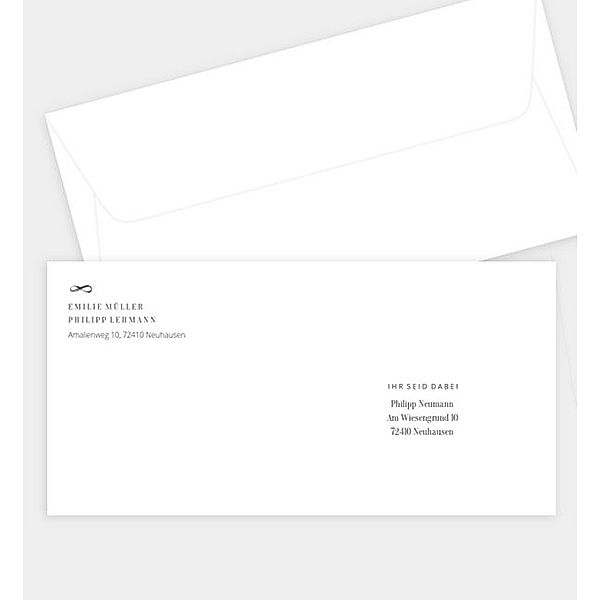 Briefumschlag Modern Style, DIN lang Briefumschlag gerade (220 x 110mm)
