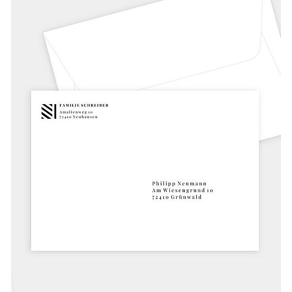 Briefumschlag Nachtnebel, C6 Briefumschlag gerade (162 x 114mm)