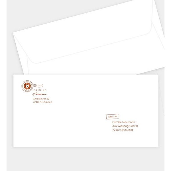 Briefumschlag New Journey, DIN lang Briefumschlag gerade (220 x 110mm)