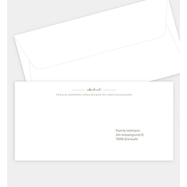 Briefumschlag Olive Branch, DIN lang Briefumschlag gerade (220 x 110mm)