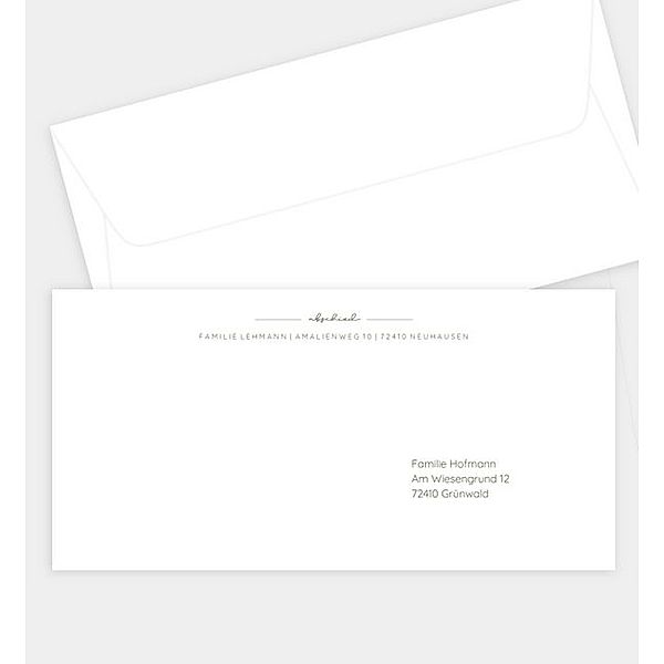 Briefumschlag Olive Branch, DIN lang Briefumschlag gerade (220 x 110mm)