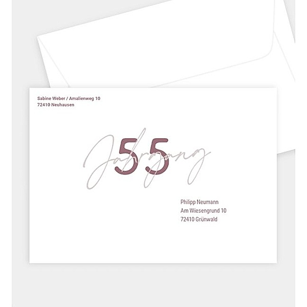 Briefumschlag Overlay, B6 Briefumschlag gerade (176 x 125mm)