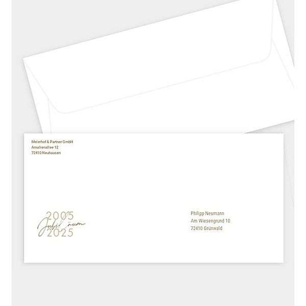 Briefumschlag Overlay, DIN lang Briefumschlag gerade (220 x 110mm)