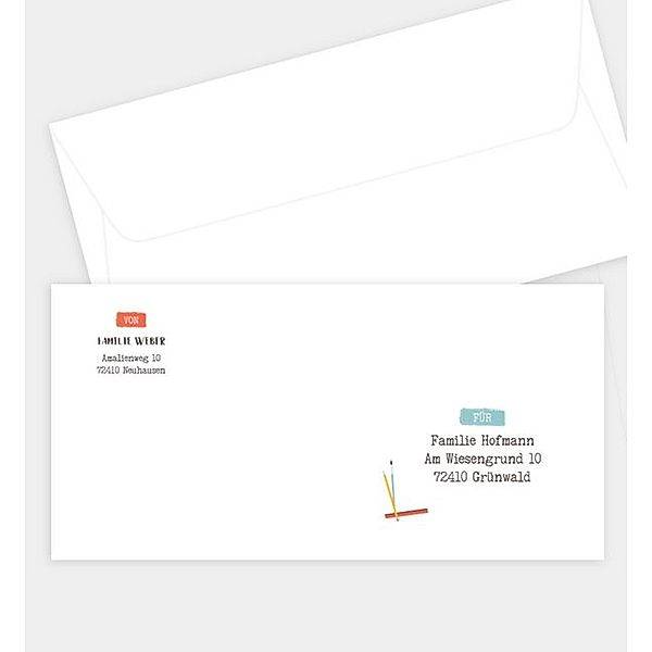 Briefumschlag Pinboard, DIN lang Briefumschlag gerade (220 x 110mm)