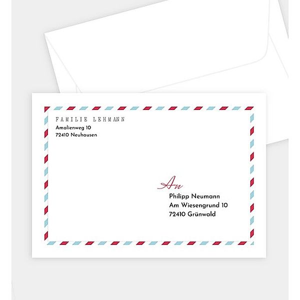 Briefumschlag Postman, C6 Briefumschlag gerade (162 x 114mm)