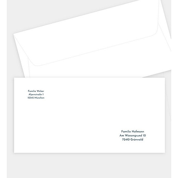 Briefumschlag Pusteblume, DIN lang Briefumschlag gerade (220 x 110mm)