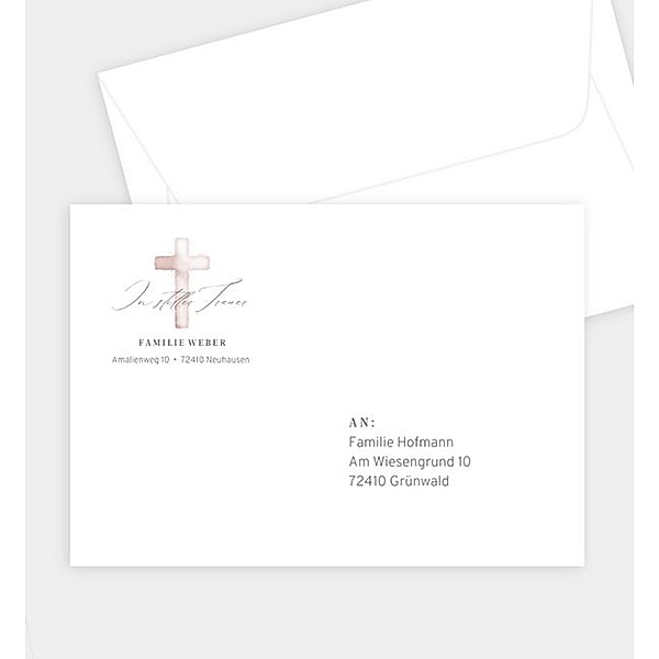 Briefumschlag Remembrance, C6 Briefumschlag gerade (162 x 114mm)