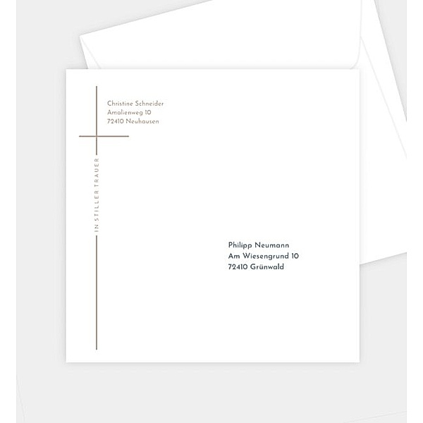 Briefumschlag Sanfter Ausblick · Waldnebel, Briefumschlag gerade (160 x 160mm)