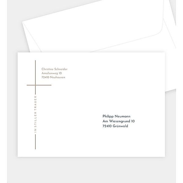 Briefumschlag Sanfter Ausblick · Waldnebel, B6 Briefumschlag gerade (176 x 125mm)