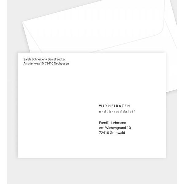 Briefumschlag Seite an Seite · Crafty, B6 Briefumschlag gerade (176 x 125mm)