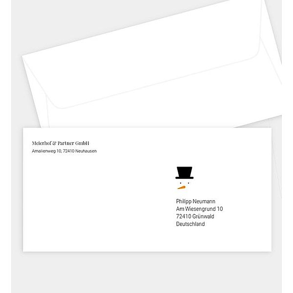 Briefumschlag Silhouette, DIN lang Briefumschlag gerade (220 x 110mm)