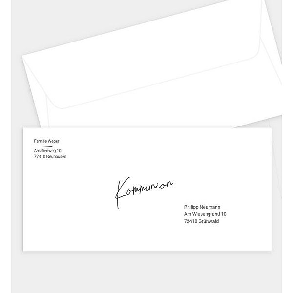 Briefumschlag Simple, DIN lang Briefumschlag gerade (220 x 110mm)