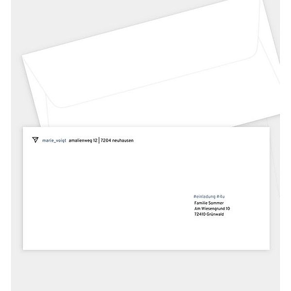 Briefumschlag Social Star, DIN lang Briefumschlag gerade (220 x 110mm)
