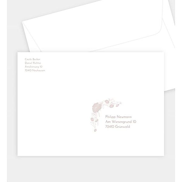 Briefumschlag Soft Ginkgo, B6 Briefumschlag gerade (176 x 125mm)