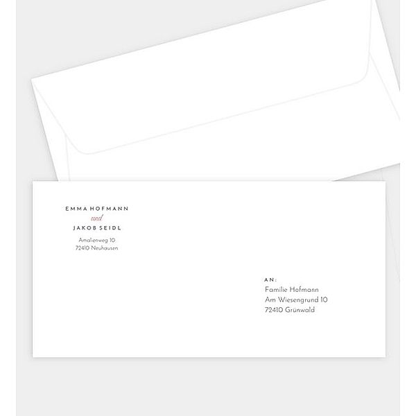 Briefumschlag Soft Sunset, DIN lang Briefumschlag gerade (220 x 110mm)