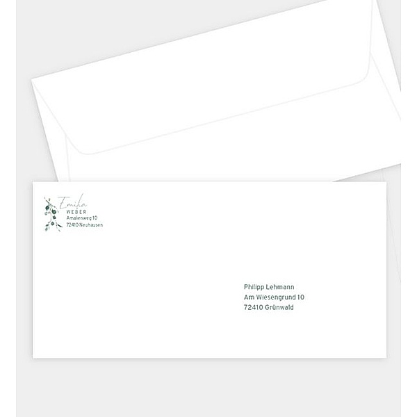 Briefumschlag Sommerduft, DIN lang Briefumschlag gerade (220 x 110mm)
